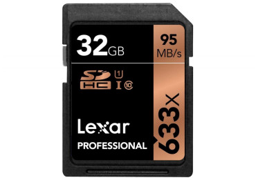 Location Lexar SDHC 32GB 633X - Lexar SDHC 32GB 633x Professional UHS-I (U1) Class 10
