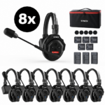 location pack 8x casques xtalk systeme intercom casques sans fil full duplex - Pixloc