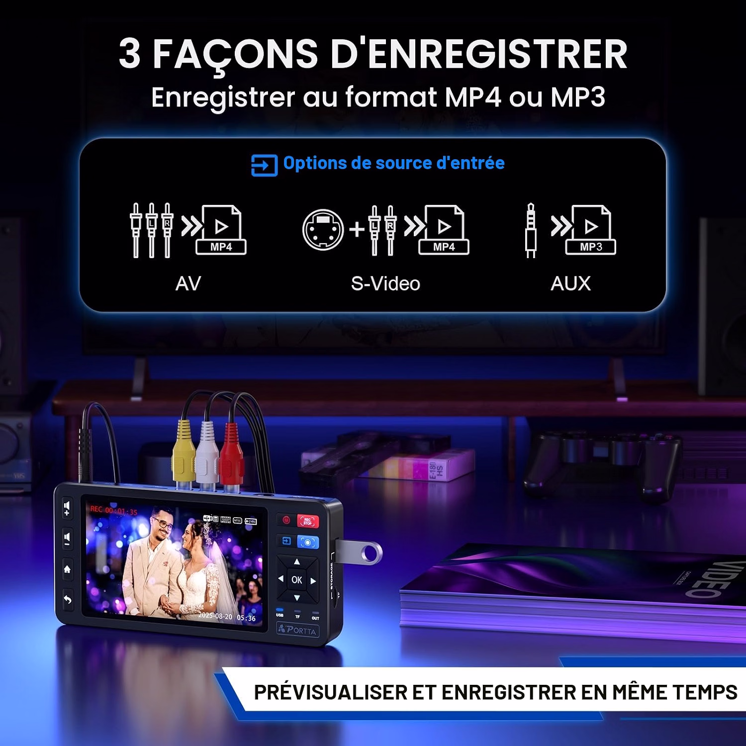 Location Convertisseur VHS numérique Portta VD20P - Pixloc